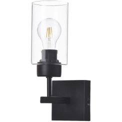 Rabalux Prudence lampada da parete 1x40 W nero-trasparente 2671