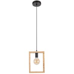 Rabalux Indigo lampada sospesa 1x40 W nero-legno 2292