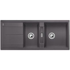 Blanco Metra 8 S lavello in granito 116x50 cm grigio/grafite/inox 518884