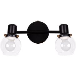 Kaja Defis lampada da parete 2x25 W nero-oro K-8112