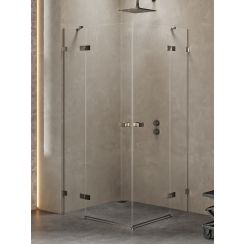 New Trendy Avexa Gunmetal Brushed box doccia 120x100 cm rettangolare spazzolata/vetro trasparente EXK-3400