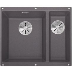 Blanco Subline 340/160-U lavello in granito 55.5x46 cm grigio/grafite/inox 523549