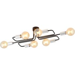 Emibig Veken 6A Silver lampada da soffitto 6x15 W nero-argento 1174/6A