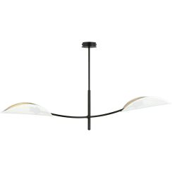 Emibig Lotus lampada da soffitto 2x10 W bianco-nero-oro 1107/2