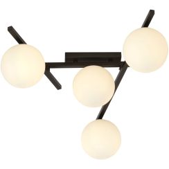 Emibig Smart lampada da soffitto 4x10 W nero-opale 1103/4