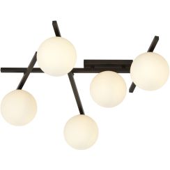 Emibig Smart lampada da soffitto 5x10 W nero-opale 1103/5