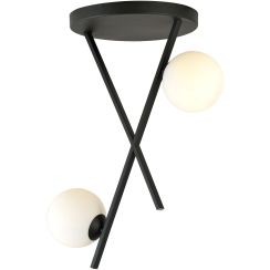 Emibig River lampada da soffitto 2x10 W bianco-nero 1194/2
