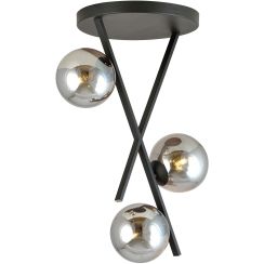 Emibig River lampada da soffitto 3x10 W nero-grafite 1196/3