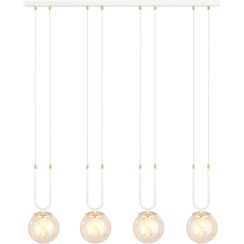 Emibig Glam lampada sospesa 4x10 W bianco-ambra 1117/4