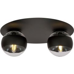 Emibig Solar Stripe lampada da soffitto 2x10 W nero-trasparente 1129/2