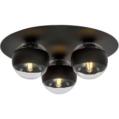 Emibig Solar Stripe lampada da soffitto 3x10 W nero-trasparente 1129/3
