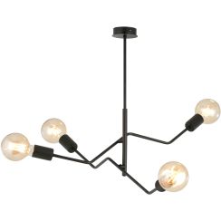 Emibig Frix lampada da soffitto 4x15 W nero 1126/4