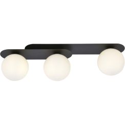 Emibig Plaza lampada da soffitto 3x10 W nero-opale 1118/3