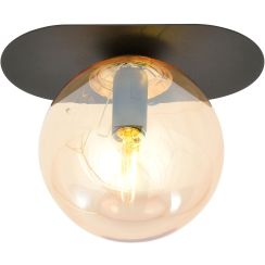 Emibig Plaza lampada da soffitto 1x10 W nero-ambra 1120/1
