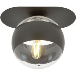 Emibig Plaza Stripe lampada da soffitto 1x10 W nero-trasparente 1121/1