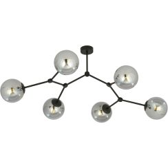 Emibig Space lampada da soffitto 6x10 W nero-grafite 1134/6