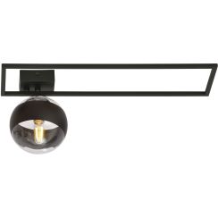 Emibig Imago Stripe lampada da soffitto 1x10 W nero-trasparente 1132/1B
