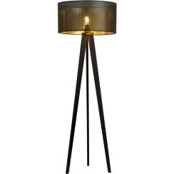 Emibig Aston lampada da terra 1x15 W nero-oro 1148/LP1