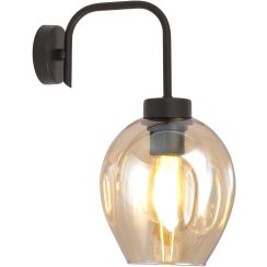 Emibig Lukka lampada da parete 1x15 W nero-ambra 1165/K1