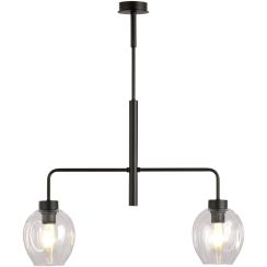 Emibig Lukka lampada da soffitto 2x15 W nero-trasparente 1164/2