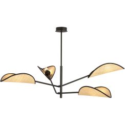 Emibig Vene lampada da soffitto 4x10 W nero-beige 1160/4