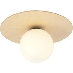 Emibig Kenzo lampada da soffitto 1x10 W legno-opale 1142/1B