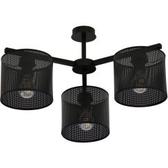 Emibig Jordan lampada da soffitto 3x15 W nero 1143/3