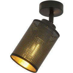 Emibig Bronx lampada da soffitto 1x15 W nero-oro 1152/1