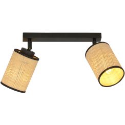 Emibig Yoga lampada da soffitto 2x15 W nero-beige 1151/2