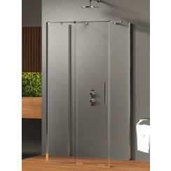 New Trendy Smart box doccia 130x90 cm rettangolare cromo lucida/vetro trasparente EXK-4080