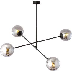 Emibig Linear lampada da soffitto 4x10 W nero-grafite 1167/4