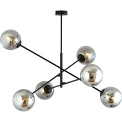 Emibig Linear lampada da soffitto 6x10 W nero-grafite 1167/6