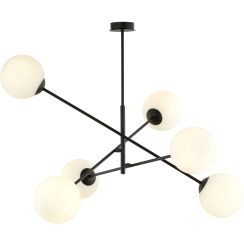 Emibig Linear lampada da soffitto 6x10 W bianco-nero 1169/6