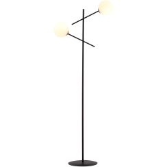 Emibig Linear lampada da terra 2x10 W bianco-nero 1169/LP2