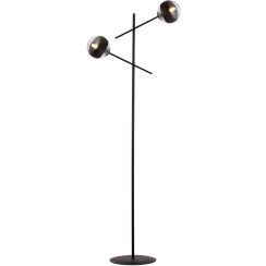 Emibig Linear lampada da terra 2x10 W nero-trasparente 1168/LP2