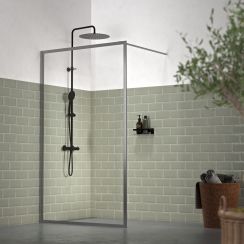 Sealskin Contour parete doccia walk-in 120 cm grafite opaca/vetro trasparente CDA31186145100