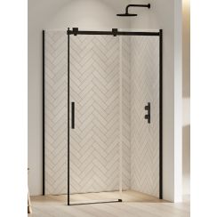 New Trendy Softi Black box doccia 120x110 cm rettangolare nero opaca/vetro trasparente EXK-3974