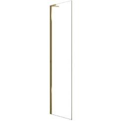 Rea Hugo parete doccia 90 cm oro spazzolata/vetro trasparente REA-K6613