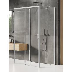 New Trendy Prime box doccia 150x100 cm rettangolare cromo lucida/vetro trasparente K-0835