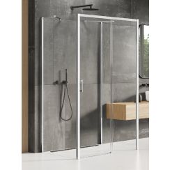New Trendy Prime box doccia 130x100 cm rettangolare cromo lucida/vetro trasparente K-0855