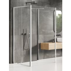 New Trendy Prime box doccia 120x100 cm rettangolare cromo lucida/vetro trasparente K-0879