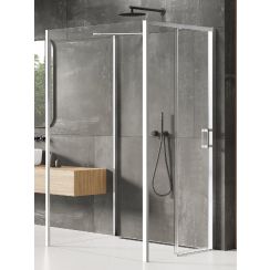 New Trendy Prime box doccia 120x100 cm rettangolare cromo lucida/vetro trasparente K-1263