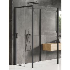 New Trendy Prime Black box doccia 120x110 cm rettangolare nero opaca/vetro trasparente K-1622