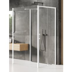 New Trendy Prime White box doccia 120x90 cm rettangolare bianco opaca/vetro trasparente K-1082