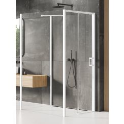 New Trendy Prime White box doccia 120x100 cm rettangolare bianco opaca/vetro trasparente K-1625