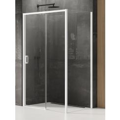 New Trendy Prime White box doccia 140x80 cm rettangolare bianco opaca/vetro trasparente K-1401