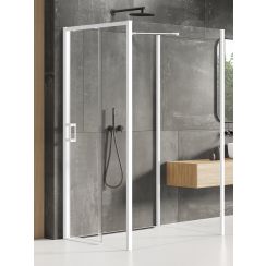 New Trendy Prime White box doccia 120x120 cm quadrato bianco opaca/vetro trasparente K-1635