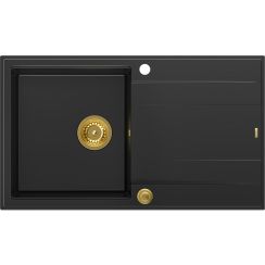 Quadron Evan lavello graniteq 86x50 cm nero HCQE8650U7_PVDG1_P2O