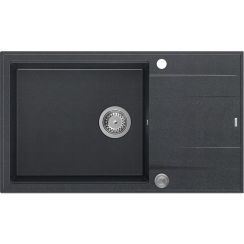 Quadron Evan lavello graniteq 86x50 cm nero HCQE58650U8_BS_P2O