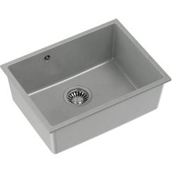 Quadron Alec lavello graniteq 53.5x40 cm grigio/grafite/inox HQA5340SZK